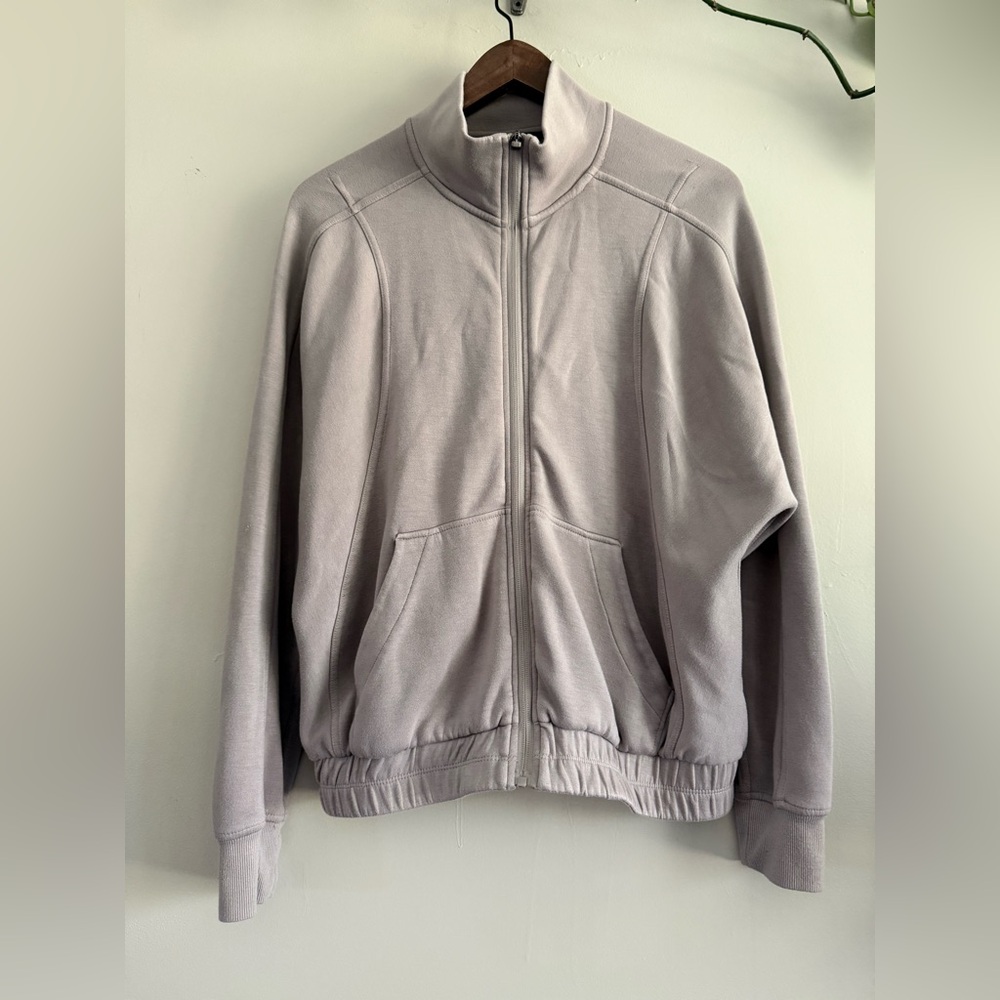 Danskin Light Taupe Zip-Up Jacket size medium - Picture 2 of 10